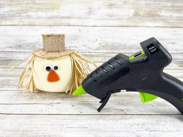 Dollar Store Foam Dice Scarecrow Craft Steps