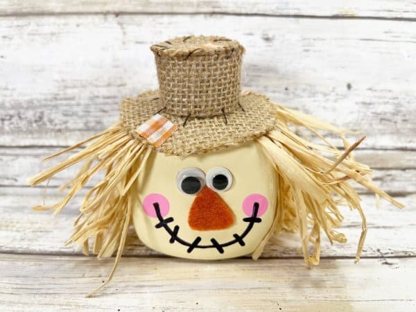 Dollar Store Foam Dice Scarecrow Craft Process