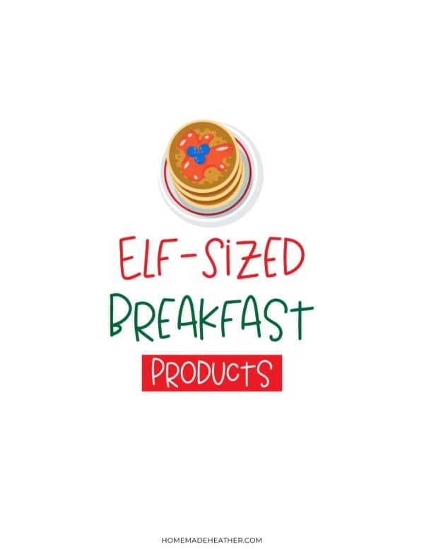 Elf on the Shelf Breakfast Printable Props