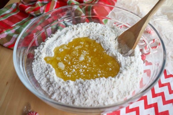 Christmas Cake Mix Cookie Ingredients in bowl