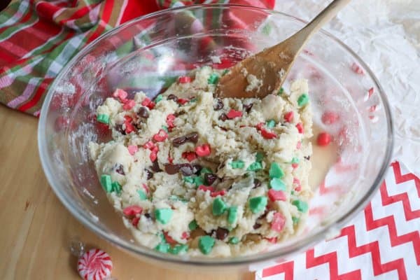 Christmas Cake Mix Cookie dough