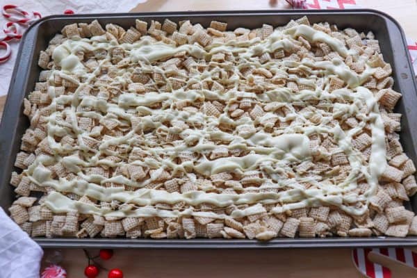 Christmas White Trash Almond Bark Recipe Process