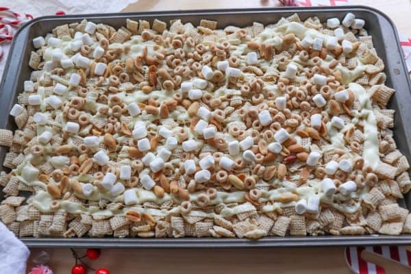 Christmas White Trash Almond Bark Recipe Process