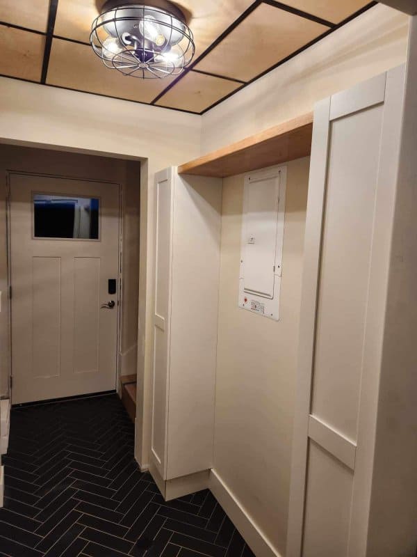 Ikea Cabinet Mudroom Hack with step by step photos.