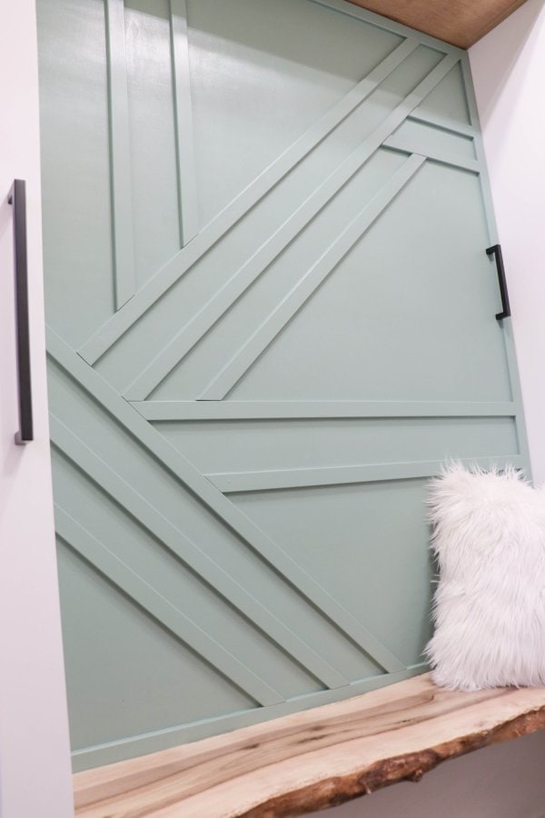 Graphic Trim Art for Mudroom.
