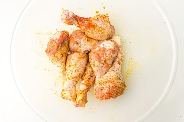 Air Fryer Chicken Drumsticks Process