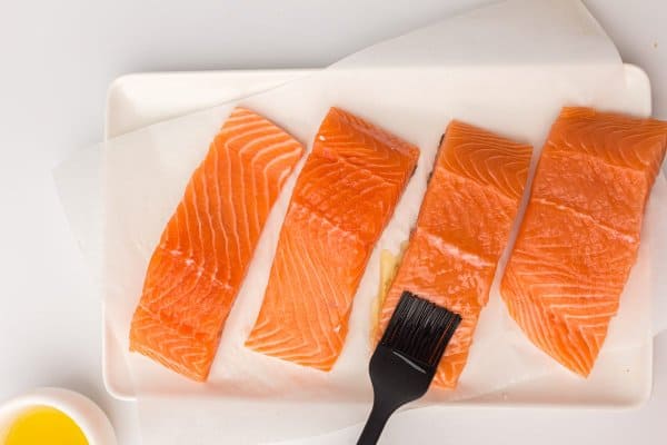 Air Fryer Salmon Process