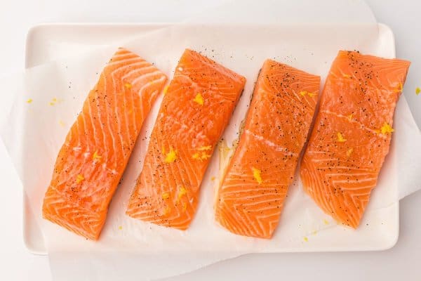 Air Fryer Salmon Process