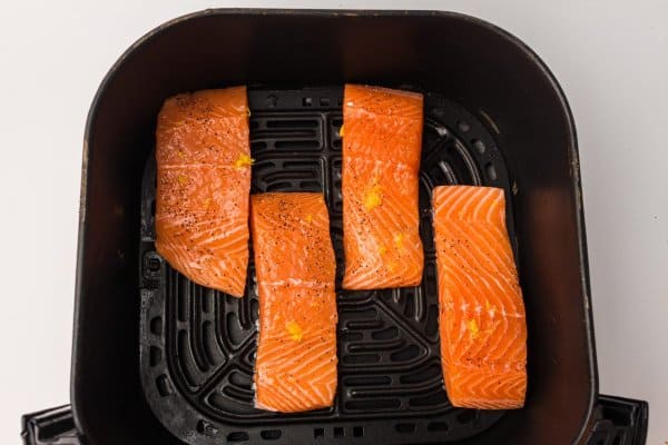 Air Fryer Salmon Process