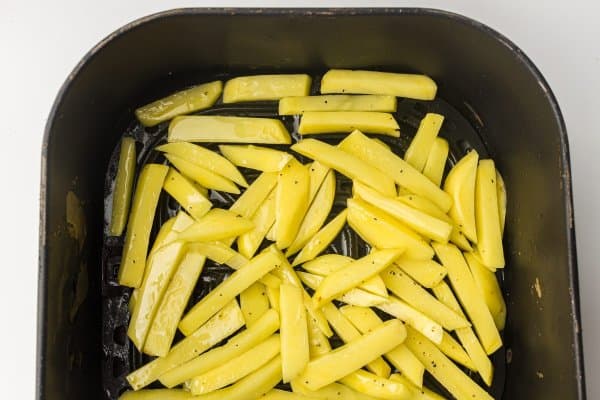 Air Fryer Fries Process
