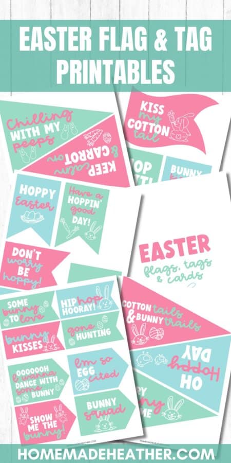 Easter Flag and Tag Printables