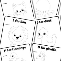 Animal Alphabet Printable Coloring Pages