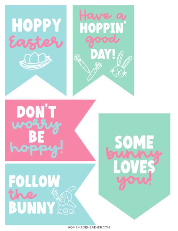 Easter Flag and Tag Printables