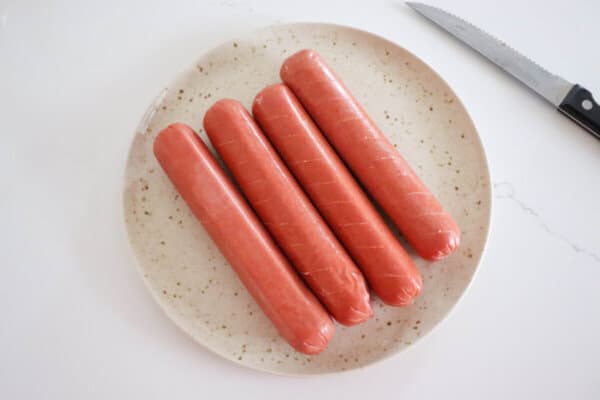 Air Fryer Hot Dogs Process