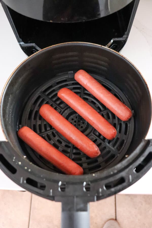 Air Fryer Hot Dog Recipe Process