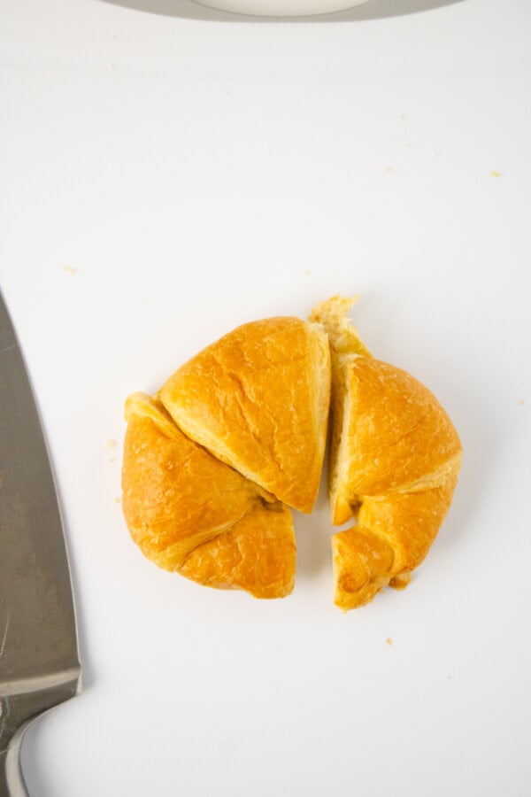 Croissants Cut into Thirds