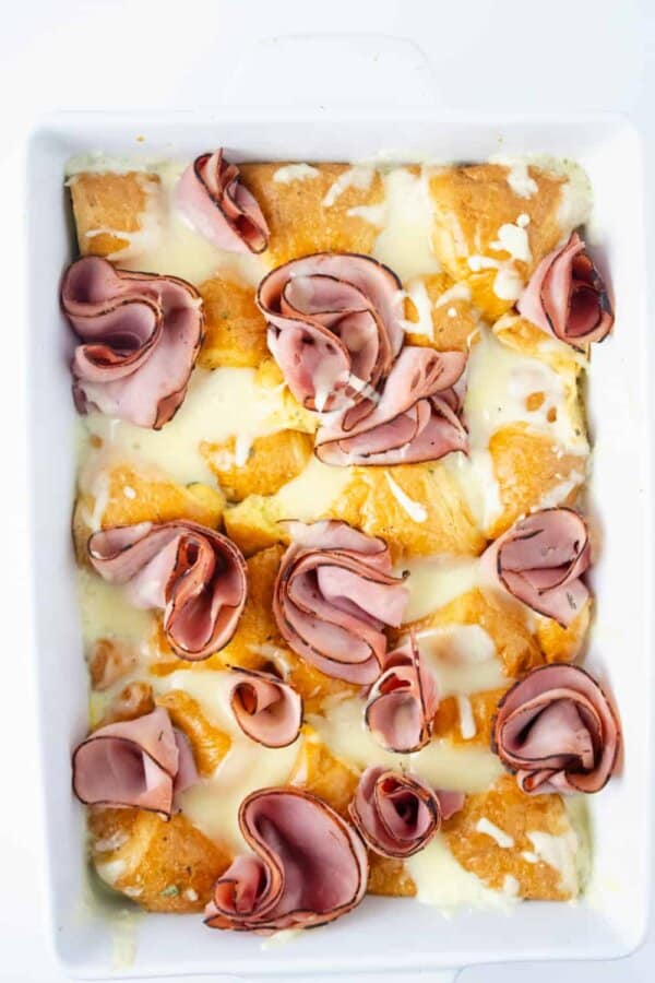 Ham & Cheese Croissant Casserole