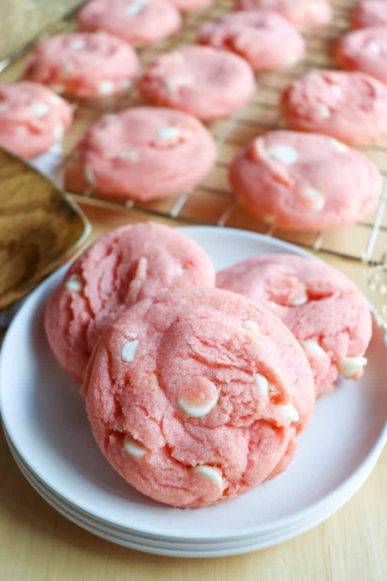 Strawberries & Cream Pudding Cookies (Super Soft)