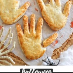 Pies in the shape of hands.