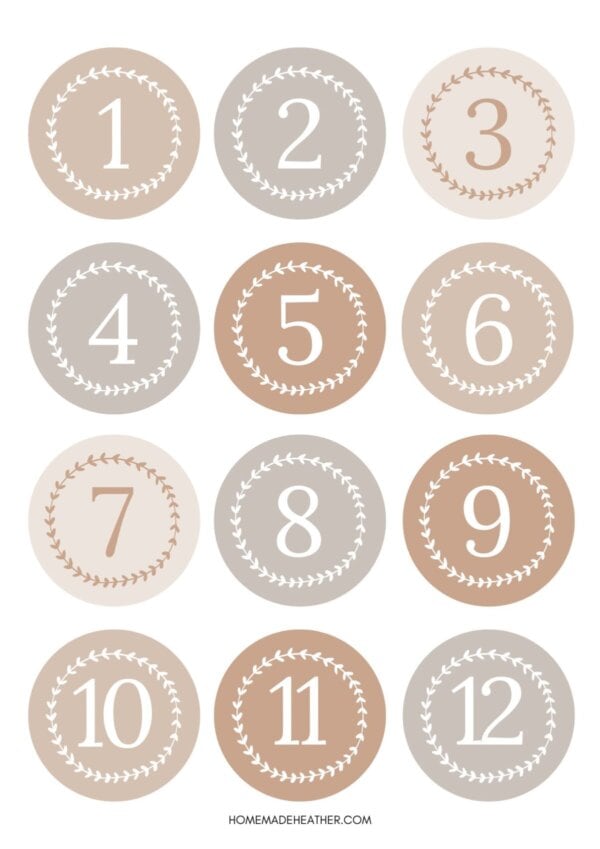 Christmas printables on a white flat lay.