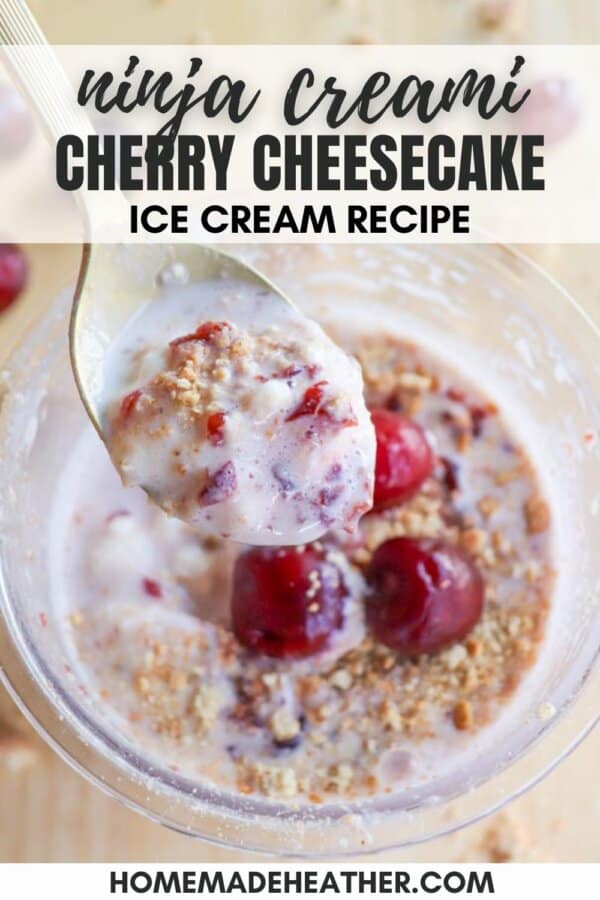 Cherry Cheesecake Ice Cream (Ninja Creami Recipe) » Homemade Heather