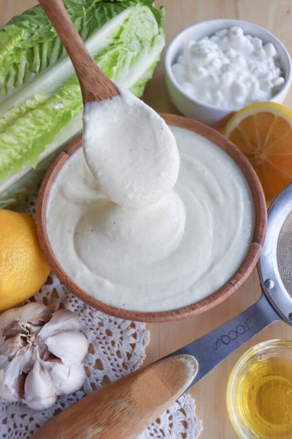 Caesar Salad Dressing Recipe (with Cottage Cheese)  Homemade Heather