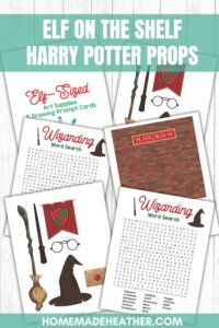 Elf on the Shelf Harry Potter Printable Props » Homemade Heather