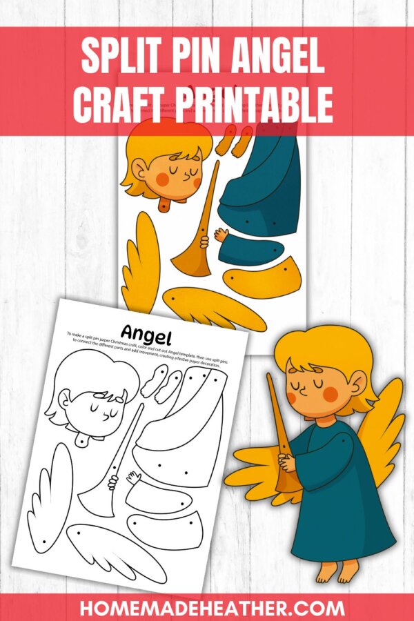 nature printable bingo sheets Printable angel craft with a color and black-and-white version, showing cut-out pieces to assemble with split pins. Finished angel illustration is shown holding a trumpet with yellow wings and a teal dress. Text reads โSplit Pin Angel Craft Printable.โ.