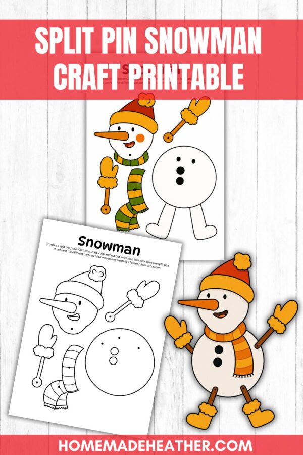 nature printable bingo sheets A printable craft sheet for making a split pin snowman, showing cut-out snowman parts and an assembled example, with bold text reading Split Pin Snowman Craft Printable and a website link at the bottom.